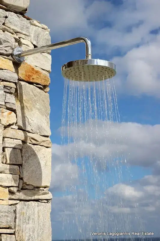 outside hot & cold shower Stelida Naxos / House of 78.55m2 / 640648