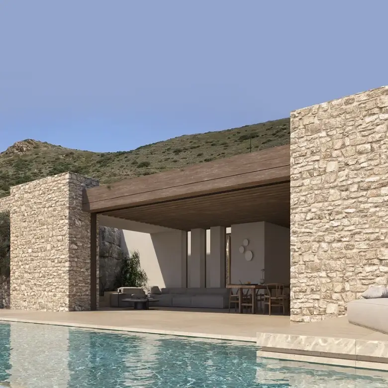 Seaside Villas with pool Stelida Akrolithi Project