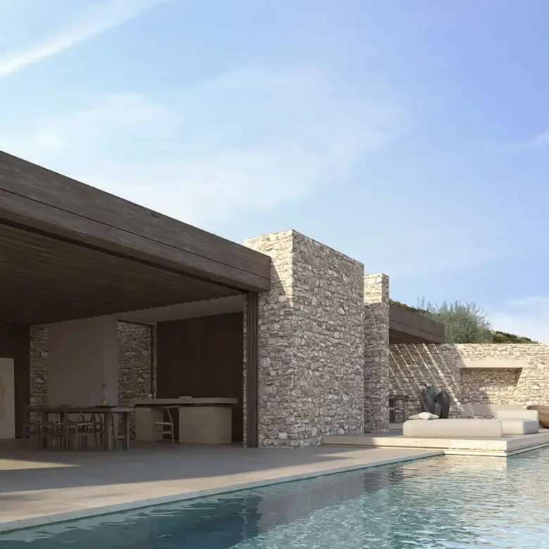 Seaside Villas with pool Stelida Akrolithi Project