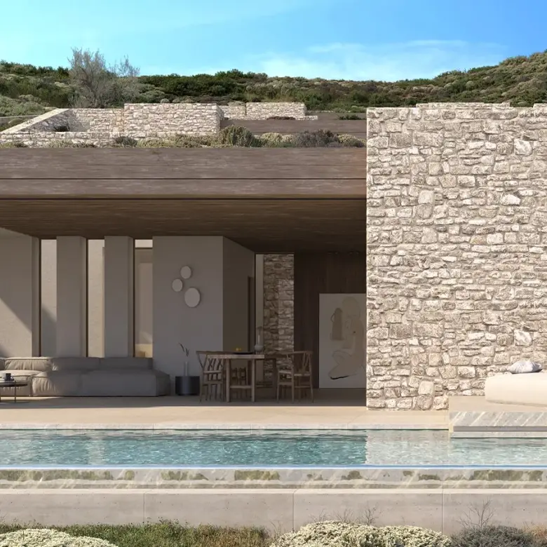 Seaside Villas with pool Stelida Akrolithi Project