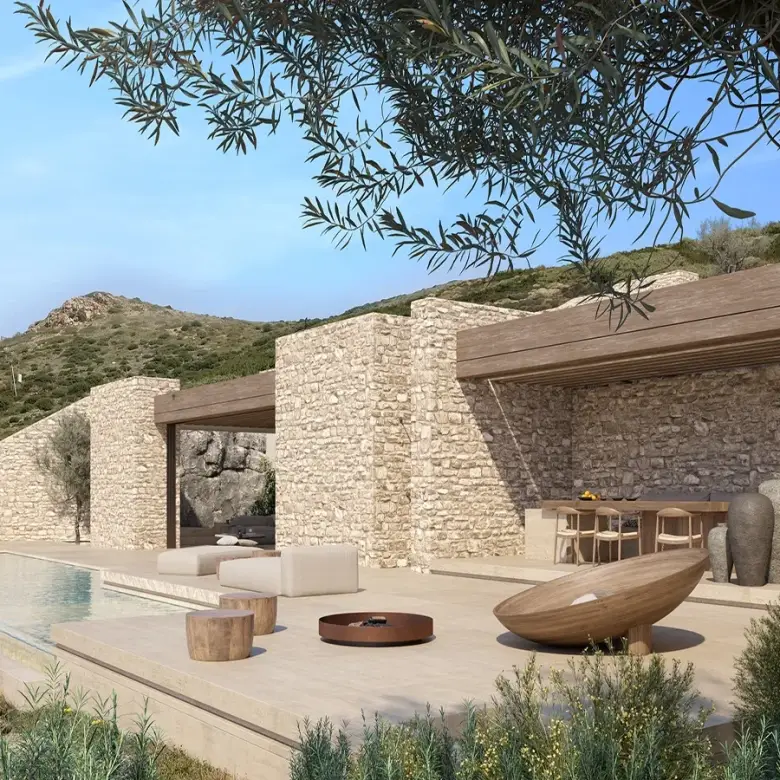 Seaside Villas with pool Stelida Akrolithi Project